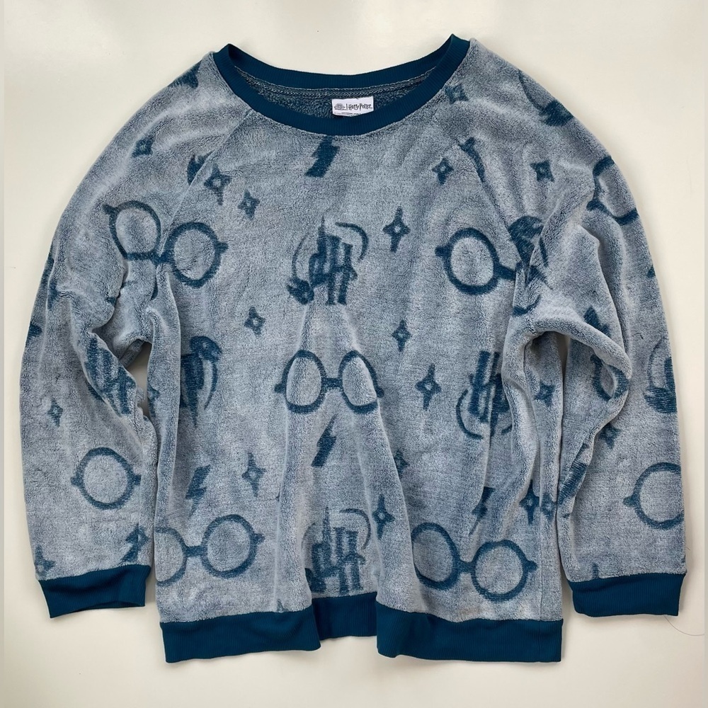 Wizarding World of Harry Potter Women's Fleece Pajama Set Turquoise SIZE XXL - Picture 2 of 14